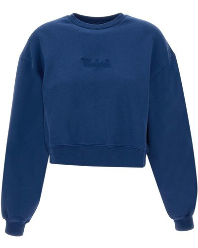 Woolrich Cotton Fleece Logo Sweatshirt - Blue
