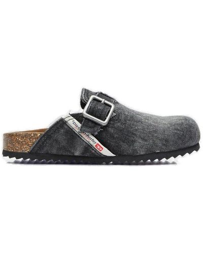 DIESEL D-woodstock X Slip-on Denim Clogs - Black