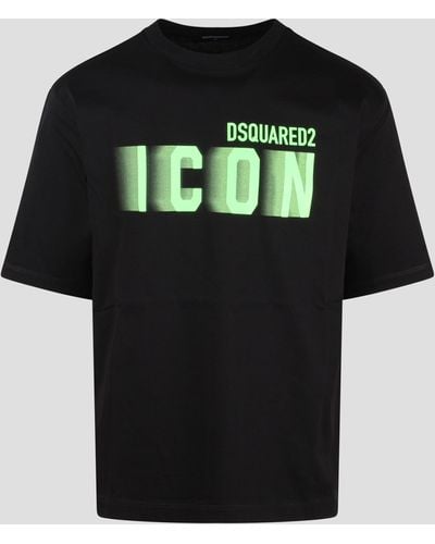 DSquared² Icon Blur Loose Fit T-Shirt - Black
