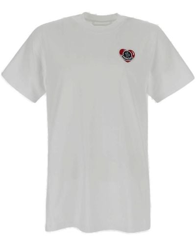 Moncler Logo Patch Crewneck T-Shirt - White