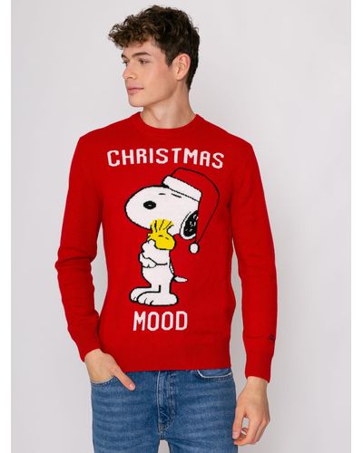 Mc2 Saint Barth Jumper Christmas Snoopy Peanuts Special Edition - Red