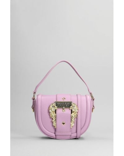 Versace Hand Bag In Viola Faux Leather - Pink