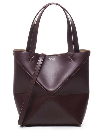 Loewe Mini Puzzle Fold Tote - Purple