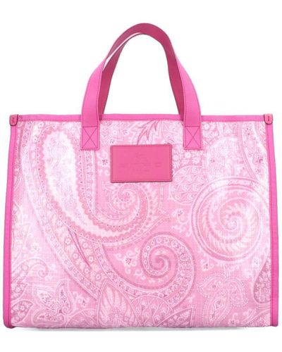 Etro Bandana Effect Tote Bag - Pink