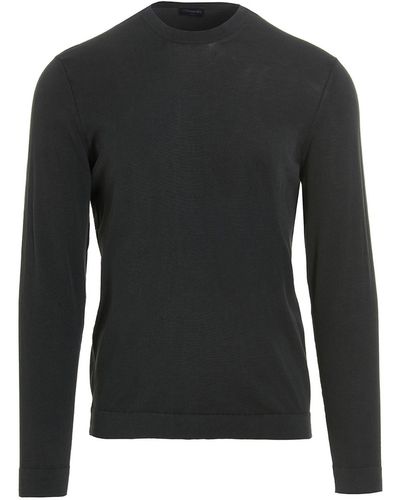 Drumohr Frost Cotton Sweater - Black