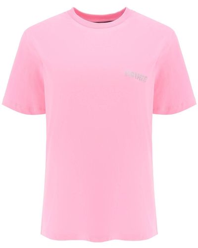 ROTATE BIRGER CHRISTENSEN Crystal Cut Out T Shirt - Pink