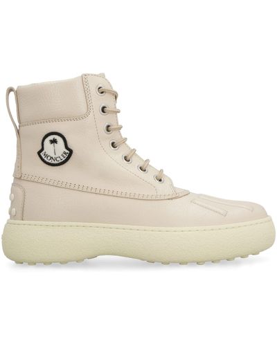 Moncler Genius 8 Moncler Palm Angels X Tod's Leather Ankle Boots - Natural