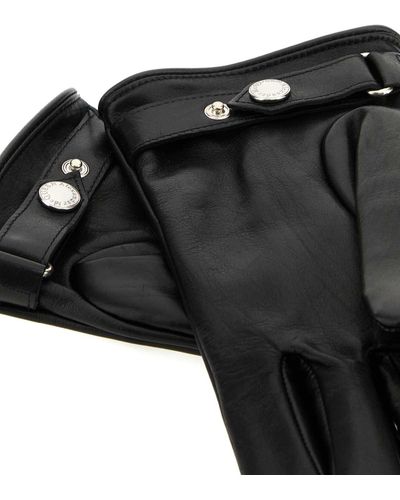 Alexander McQueen Leather Gloves - Black