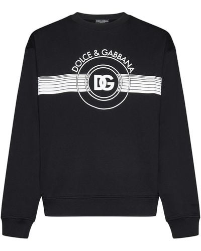 Dolce & Gabbana Logo Cotton Sweatshirt - Black