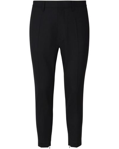 DSquared² Stretch Wool Blend Trousers - Black