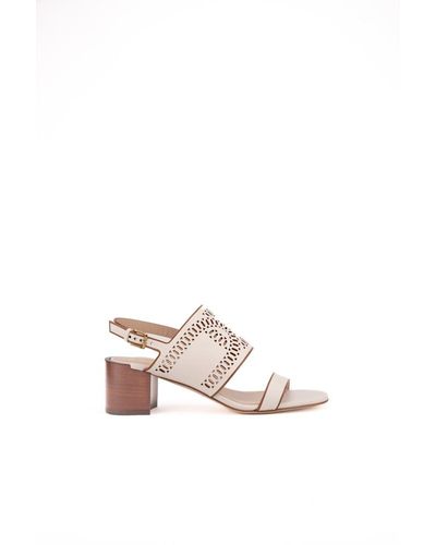 Tod's Laser-cut Leather Sandals - White