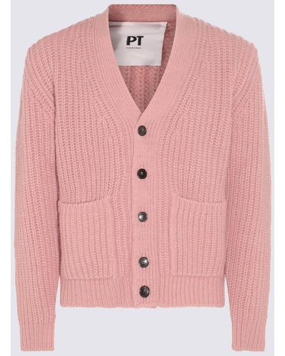PT01 Wool Blend Cardigan - Pink