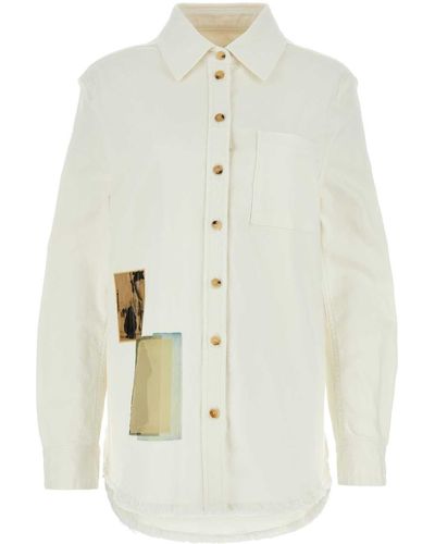 Lanvin Stretch Denim Shirt - White