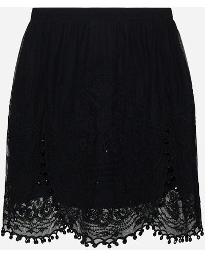 Isabel Marant Viny Lace Miniskirt - Black