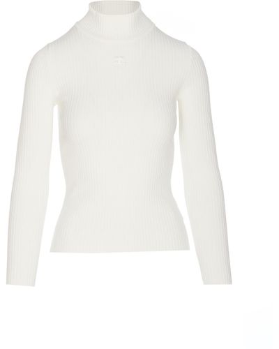 Courreges Reedition Knit Jumper - White