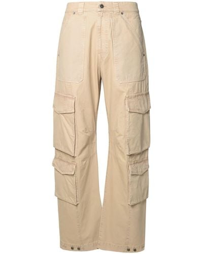 Golden Goose Cotton Cargo Trousers - Natural