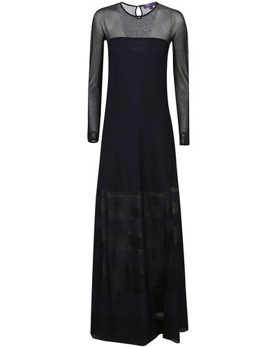 Ralph Lauren Ls Cn Gown-Long Sleeve-Gown - Black
