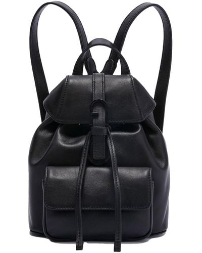 Furla Flow Mini Leather Backpack - Black