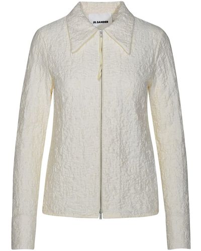 Jil Sander Ivory Cotton Jacket - White