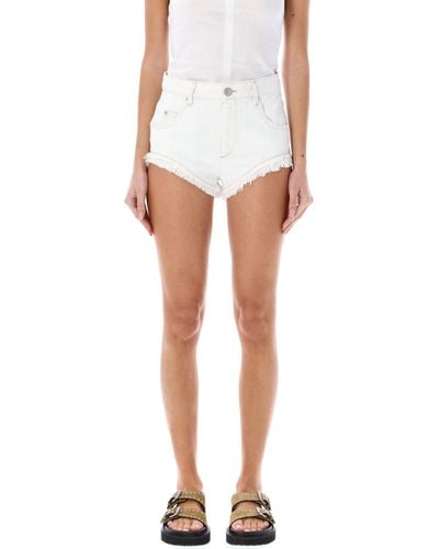 Isabel Marant Eneidao Denim Shorts - White