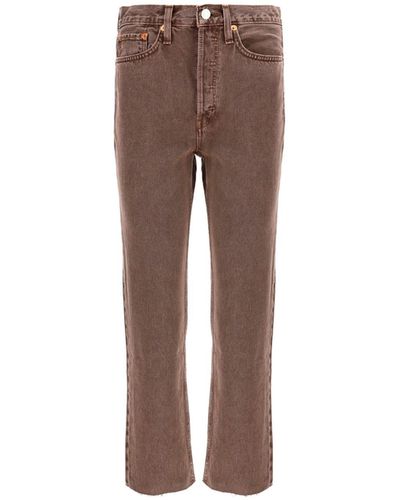 RE/DONE Redone 70s Stove Jeans - Brown