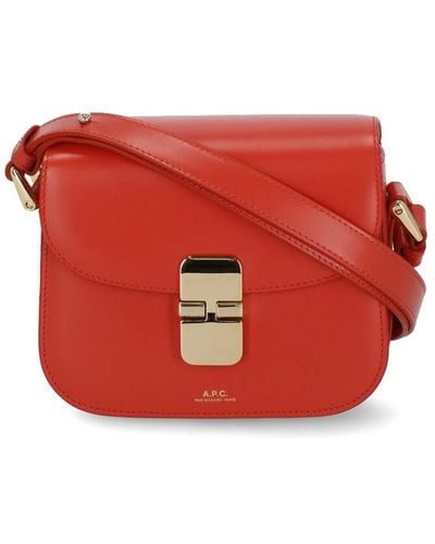 A.P.C. Grace Small Shoulder Bag - Red