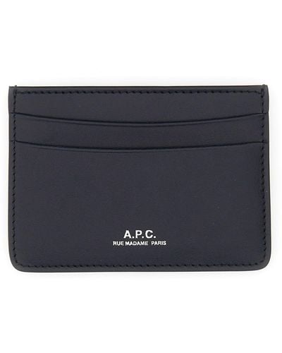 A.P.C. Andre Card Holder - Blue