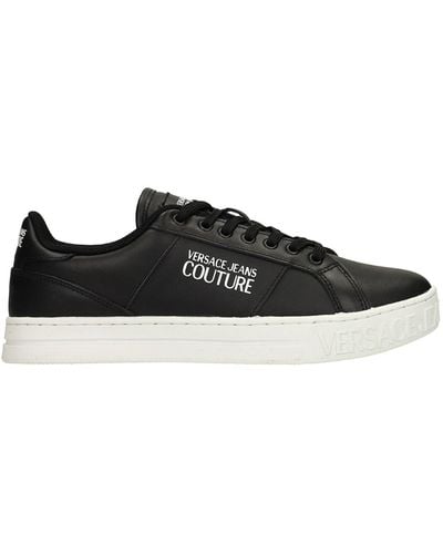 Versace Trainers In Black Leather