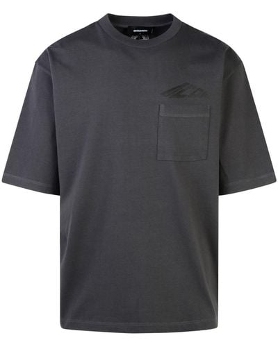 DSquared² Anthracite Cotton T-Shirt - Black