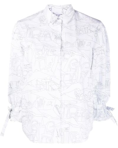 PS by Paul Smith Shirt With Lace Detail - White