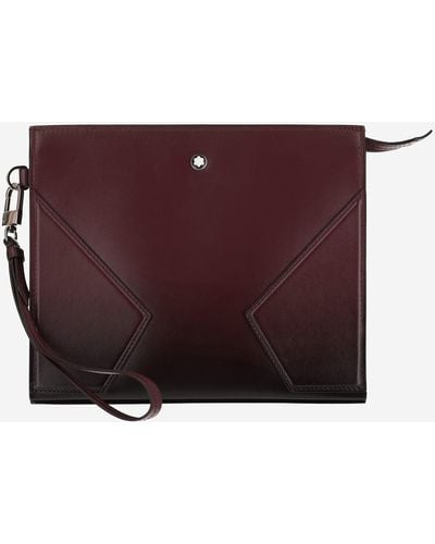 Montblanc Meisterstück Leather Clutch Bag - Purple