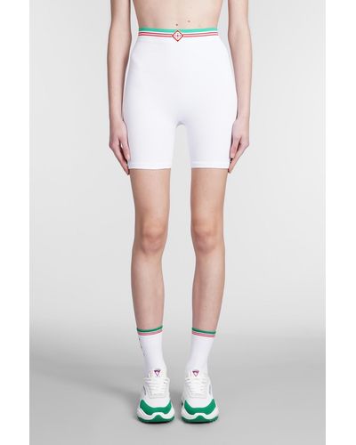 Casablancabrand Shorts In White Polyamide