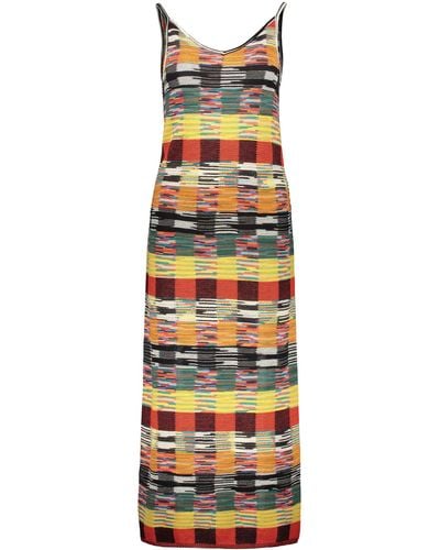 Palm Angels X Missoni Knitted Long Dress - Multicolour