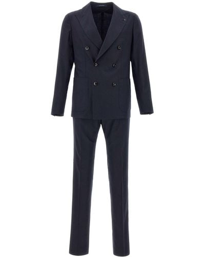 Tagliatore Wool And Cashmere Suit - Blue