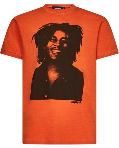 DSquared² Bob Marley Very Very Dan T-shirt - Orange