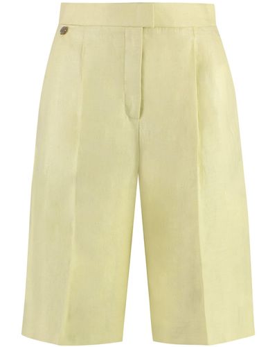 Agnona Linen Bermuda-Shorts - Yellow