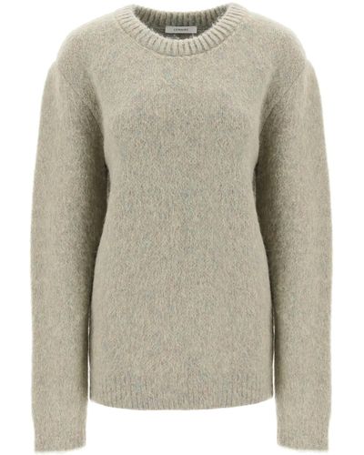 Lemaire Sweater In Melange Effect Brushed Yarn - Natural