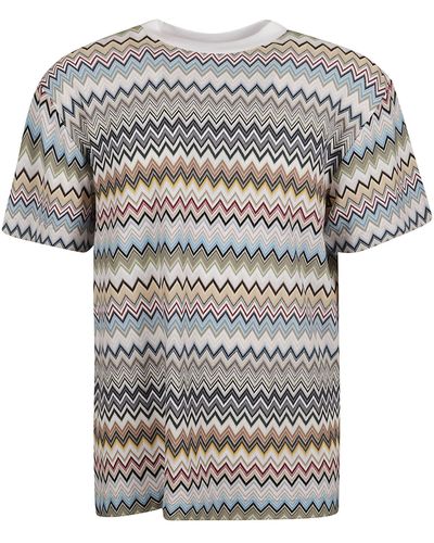 Missoni Zipzag Print T-Shirt - Gray