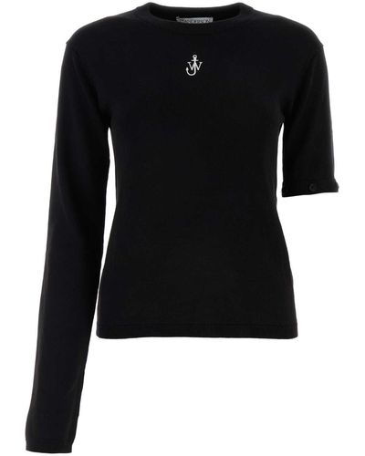 JW Anderson Silk Blend Jumper - Black