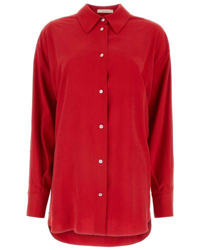 The Row Long-Sleeved Button-Up Shirt - Red