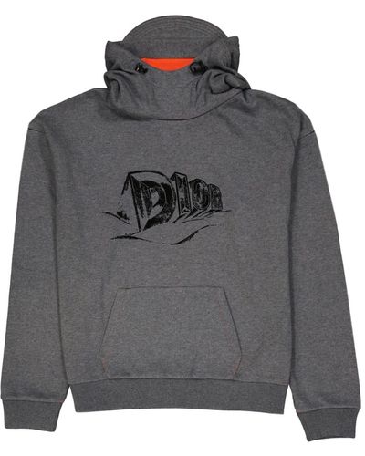 Dior Logo Hooded Sweatshirt - Gray