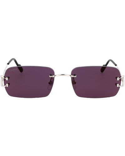 Cartier Ct0003cs Sunglasses - Purple