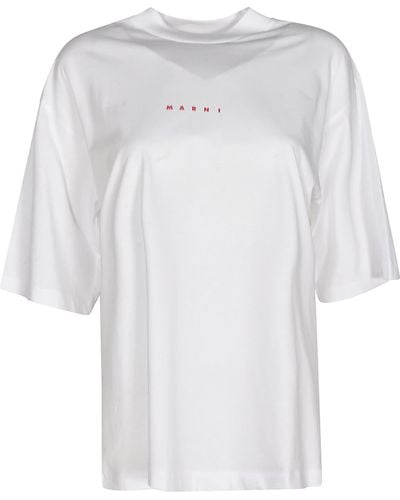 Marni Small Chest Logo Detail T-Shirt - White