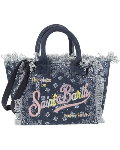 Mc2 Saint Barth Colette Handbag With Bandana Pattern - Blue