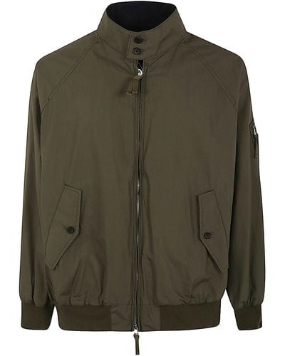 Comme des Garçons Washed Cotton Bomber Jacket With Side Zipper - Green