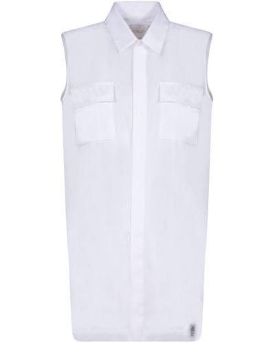 Sacai Sleeveless Long-Length Shirt - White