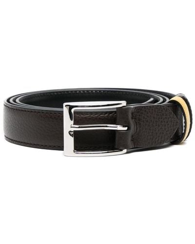 Hogan Grained-texture Leather Belt - Black