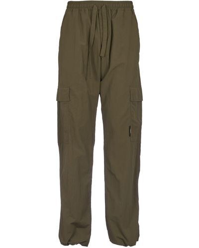 MSGM Cargo Lace-Up Pants - Green