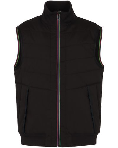 Paul Smith Full Zip Field Vest - Black