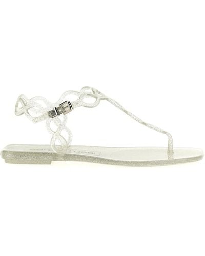 Sergio Rossi Mermaid Sandals - White